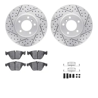 R1 Concepts WBUH1-31036 Brake Rotors - Carbon Coated - D/S W/ Optimum Oe Pads & Hdw